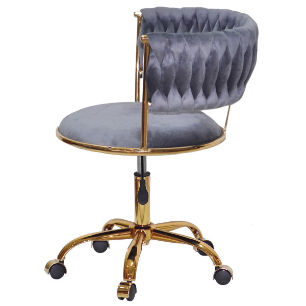 Стілець Onder Mebli Ava GD-Office Сірий UC-901 Оксамит-3