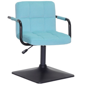 Стул Onder Mebli Arno-Arm 4-BK-BASE Голубой B-1019 Бархат