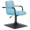 Стілець Onder Mebli Arno-Arm 4-BK-BASE Блакитний B-1019 Оксамит-1-thumb