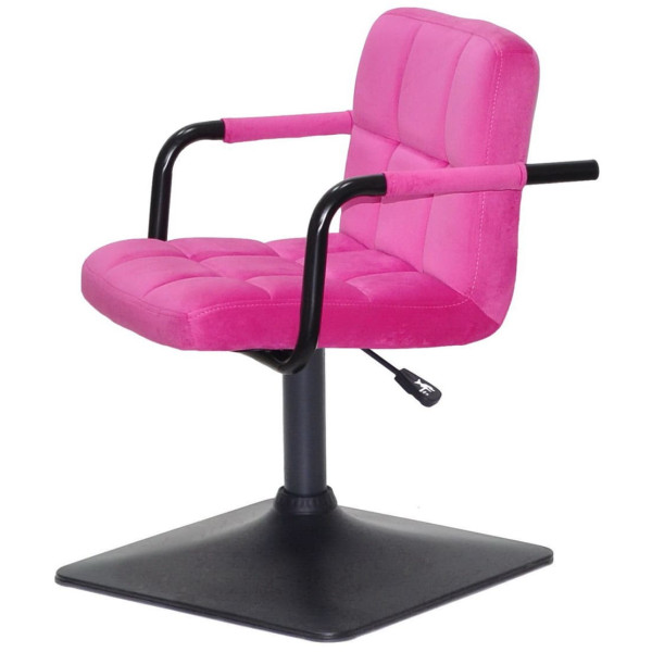 Стілець Onder Mebli Arno-Arm 4-BK-BASE Малина B-1023 Оксамит-3