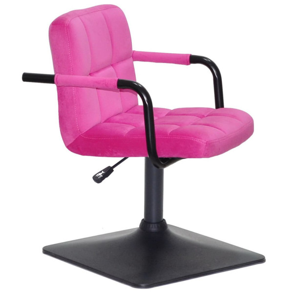 Стілець Onder Mebli Arno-Arm 4-BK-BASE Малина B-1023 Оксамит-1