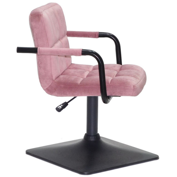 Стілець Onder Mebli Arno-Arm 4-BK-BASE Пильна Троянда B-1030 Оксамит-2