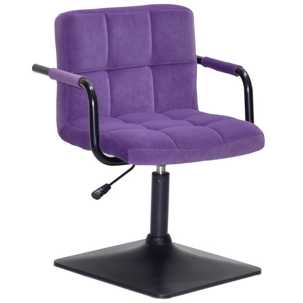 Стілець Onder Mebli Arno-Arm 4-BK-BASE Пурпуровий B-1013 Оксамит-0