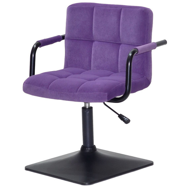Стілець Onder Mebli Arno-Arm 4-BK-BASE Пурпуровий B-1013 Оксамит-1