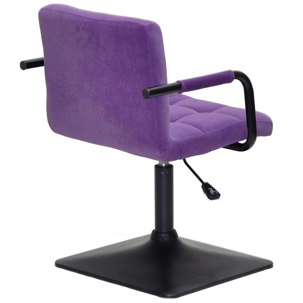 Стілець Onder Mebli Arno-Arm 4-BK-BASE Пурпуровий B-1013 Оксамит-2
