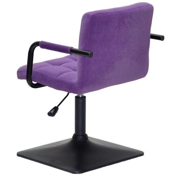 Стілець Onder Mebli Arno-Arm 4-BK-BASE Пурпуровий B-1013 Оксамит-3