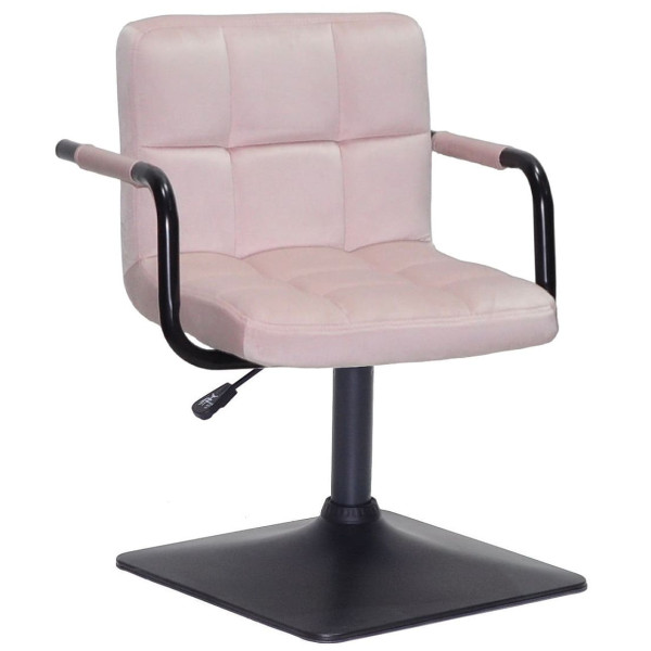 Стул Onder Mebli Arno-Arm 4-BK-BASE Розовый B-1021 Бархат-0