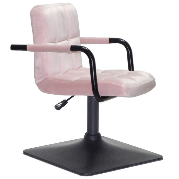 Стул Onder Mebli Arno-Arm 4-BK-BASE Розовый B-1021 Бархат-2