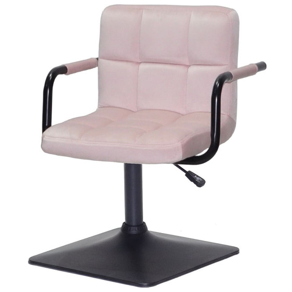 Стул Onder Mebli Arno-Arm 4-BK-BASE Розовый B-1021 Бархат-1