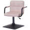 Стул Onder Mebli Arno-Arm 4-BK-BASE Розовый B-1021 Бархат-1-thumb