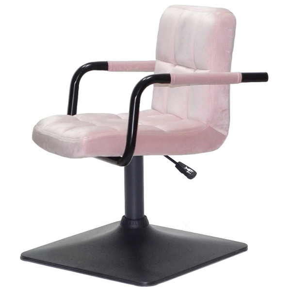 Стул Onder Mebli Arno-Arm 4-BK-BASE Розовый B-1021 Бархат-3