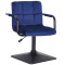 Стул Onder Mebli Arno-Arm 4-BK-BASE Синий B-1026 Бархат-0-thumb