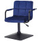 Стул Onder Mebli Arno-Arm 4-BK-BASE Синий B-1026 Бархат-1-thumb