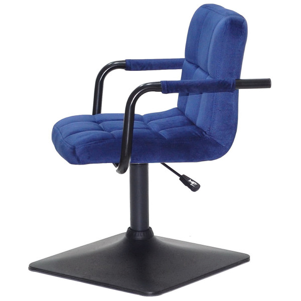 Стул Onder Mebli Arno-Arm 4-BK-BASE Синий B-1026 Бархат-3