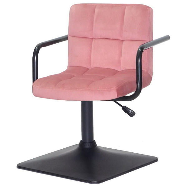Стілець Onder Mebli Arno-Arm 4-BK-BASE Теракотовий B-1018 Оксамит-1