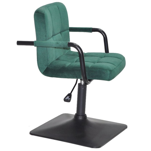 Стул Onder Mebli Arno-Arm 4-BK-BASE Зеленый B-1036 Бархат-2