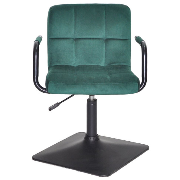 Стул Onder Mebli Arno-Arm 4-BK-BASE Зеленый B-1036 Бархат-1