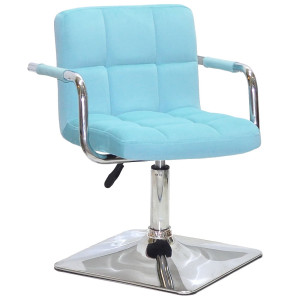 Стул Onder Mebli Arno-Arm 4-CH-BASE Голубой B-1019 Бархат