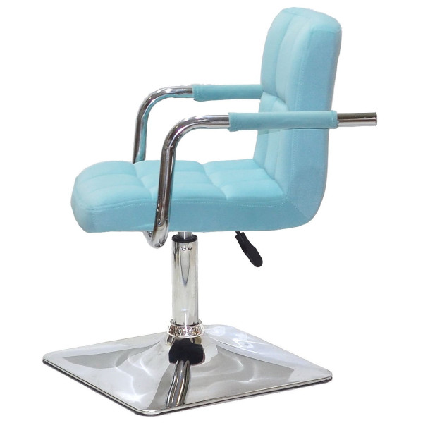 Стілець Onder Mebli Arno-Arm 4-CH-BASE Блакитний B-1019 Оксамит-3