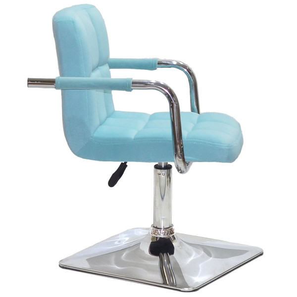 Стілець Onder Mebli Arno-Arm 4-CH-BASE Блакитний B-1019 Оксамит-2