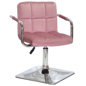 Стілець Onder Mebli Arno-Arm 4-CH-BASE Пильна Троянда B-1030 Оксамит