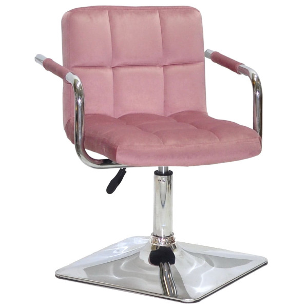 Стілець Onder Mebli Arno-Arm 4-CH-BASE Пильна Троянда B-1030 Оксамит-0