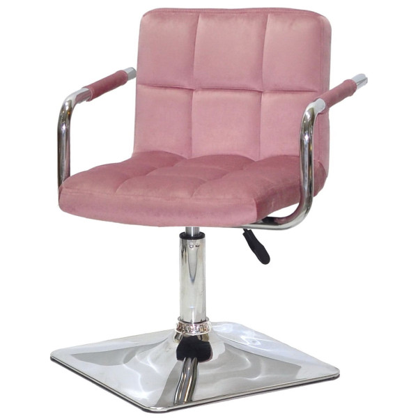 Стілець Onder Mebli Arno-Arm 4-CH-BASE Пильна Троянда B-1030 Оксамит-1