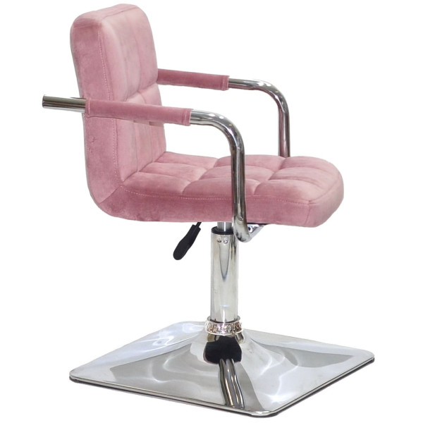 Стілець Onder Mebli Arno-Arm 4-CH-BASE Пильна Троянда B-1030 Оксамит-2