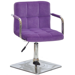 Стілець Onder Mebli Arno-Arm 4-CH-BASE Пурпуровий B-1013 Оксамит