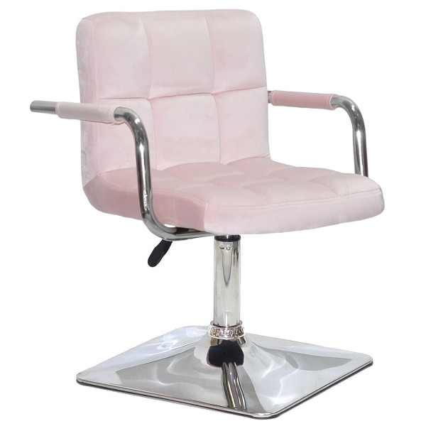 Стул Onder Mebli Arno-Arm 4-CH-BASE Розовый B-1021 Бархат-0