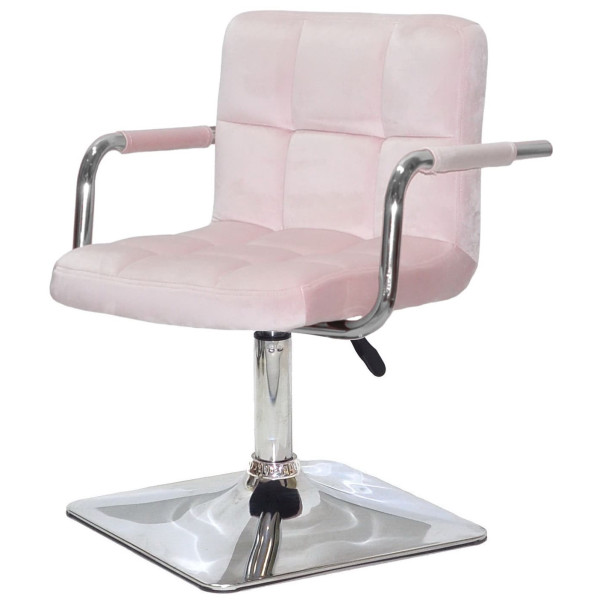 Стул Onder Mebli Arno-Arm 4-CH-BASE Розовый B-1021 Бархат-1