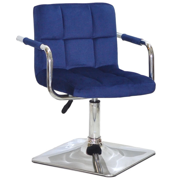Стул Onder Mebli Arno-Arm 4-CH-BASE Синий B-1026 Бархат-0