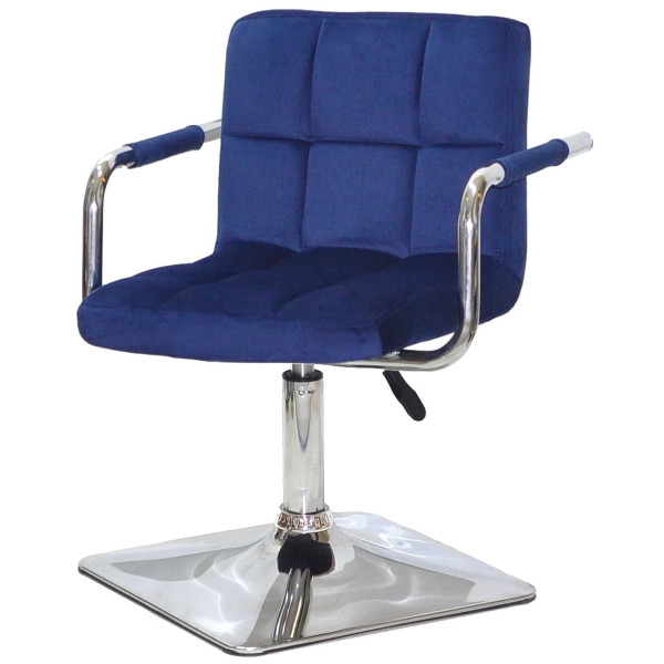 Стул Onder Mebli Arno-Arm 4-CH-BASE Синий B-1026 Бархат-1