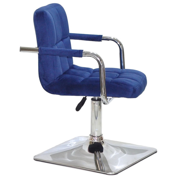 Стул Onder Mebli Arno-Arm 4-CH-BASE Синий B-1026 Бархат-2