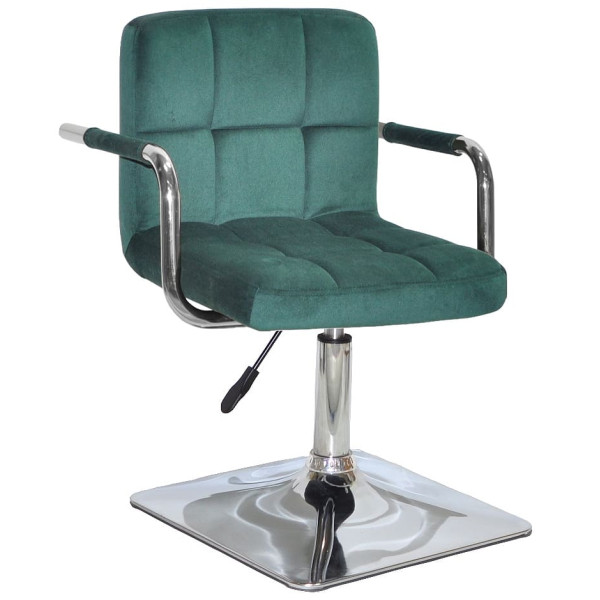 Стул Onder Mebli Arno-Arm 4-CH-BASE Зеленый B-1036 Бархат-0