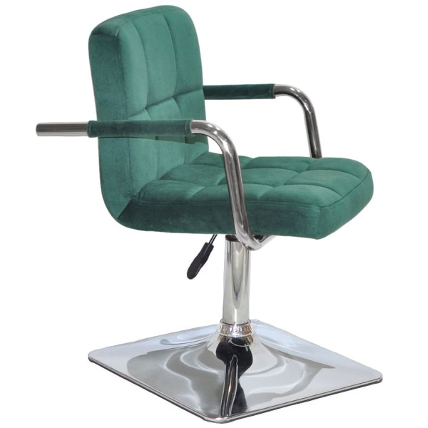 Стул Onder Mebli Arno-Arm 4-CH-BASE Зеленый B-1036 Бархат-2