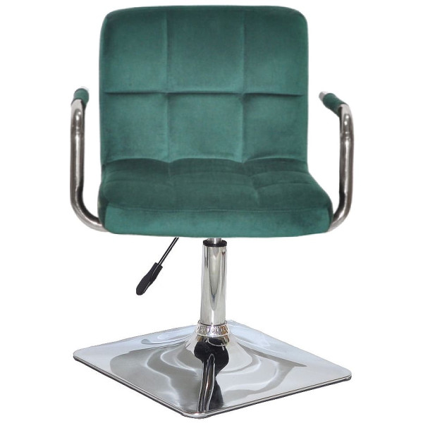 Стул Onder Mebli Arno-Arm 4-CH-BASE Зеленый B-1036 Бархат-1
