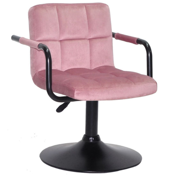 Стул Onder Mebli Arno-Arm BK-BASE Пыльная Роза B-1030 Бархат-0
