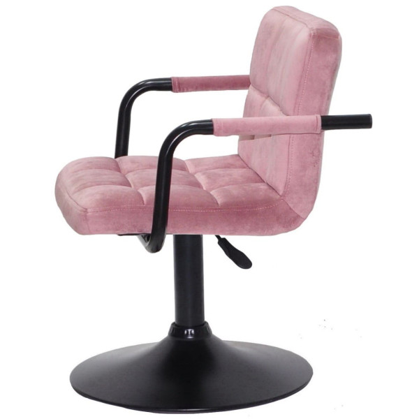 Стул Onder Mebli Arno-Arm BK-BASE Пыльная Роза B-1030 Бархат-3