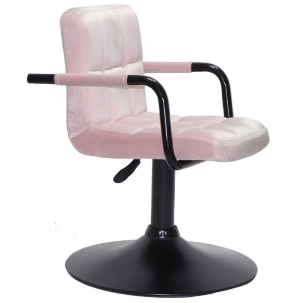 Стул Onder Mebli Arno-Arm BK-BASE Розовый B-1021 Бархат-2