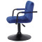 Стул Onder Mebli Arno-Arm BK-BASE Синий B-1026 Бархат-3-thumb