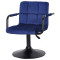 Стул Onder Mebli Arno-Arm BK-BASE Синий B-1026 Бархат-1-thumb