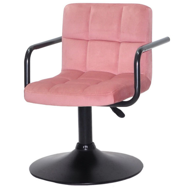 Стілець Onder Mebli Arno-Arm BK-BASE Теракотовий B-1018 Оксамит-1