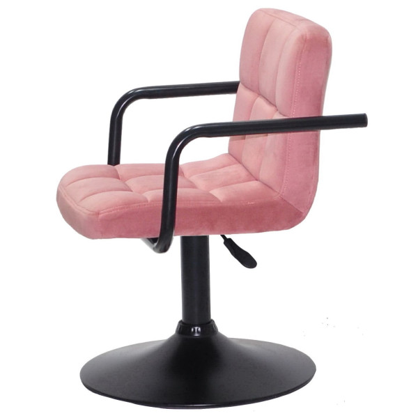 Стілець Onder Mebli Arno-Arm BK-BASE Теракотовий B-1018 Оксамит-3