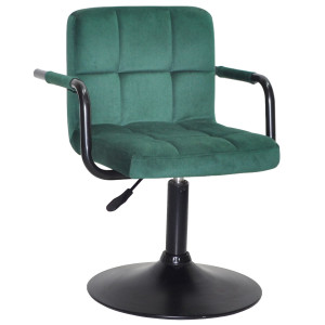 Стул Onder Mebli Arno-Arm BK-BASE Зеленый B-1036 Бархат