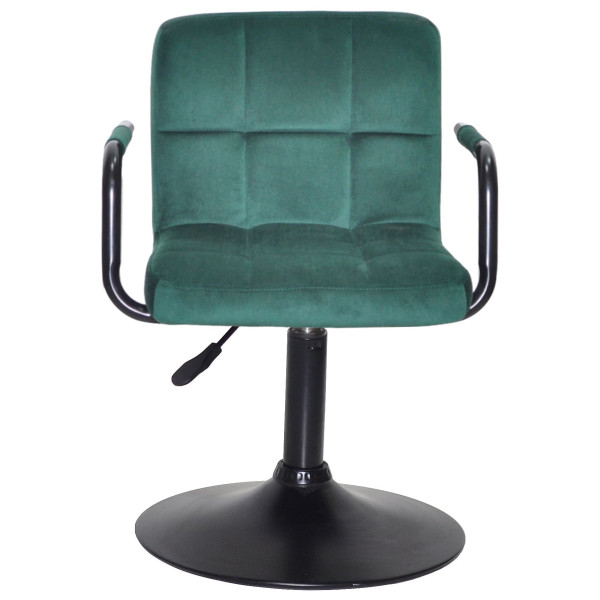 Стул Onder Mebli Arno-Arm BK-BASE Зеленый B-1036 Бархат-1