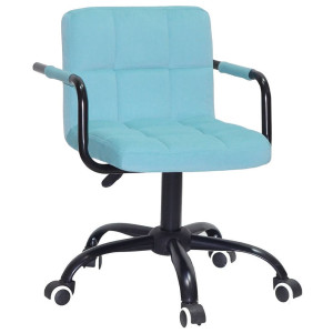 Стілець Onder Mebli Arno-Arm BK-OFFICE Блакитний B-1019 Оксамит