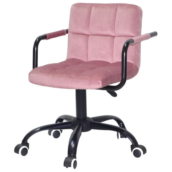 Стілець Onder Mebli Arno-Arm BK-OFFICE Пильна Троянда B-1030 Оксамит-1