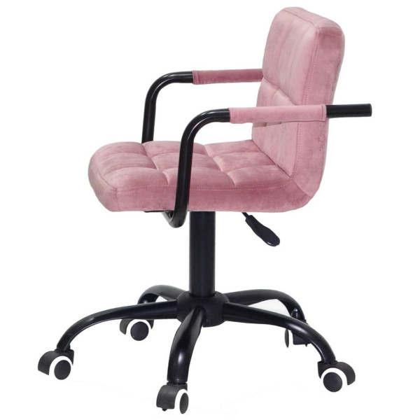 Стілець Onder Mebli Arno-Arm BK-OFFICE Пильна Троянда B-1030 Оксамит-3