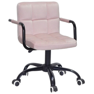 Стілець Onder Mebli Arno-Arm BK-OFFICE Рожевий B-1021 Оксамит